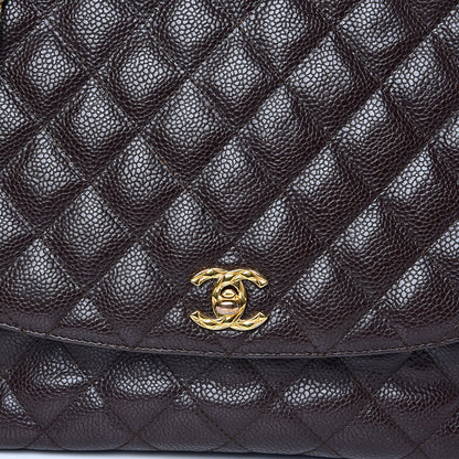 Chanel Caviar Quilted Flap Camera Case Brown 10 of 15