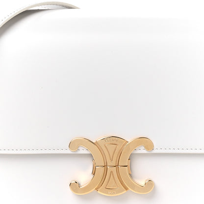 Celine Shiny Calfskin Medium Triomphe White 8 of 10
