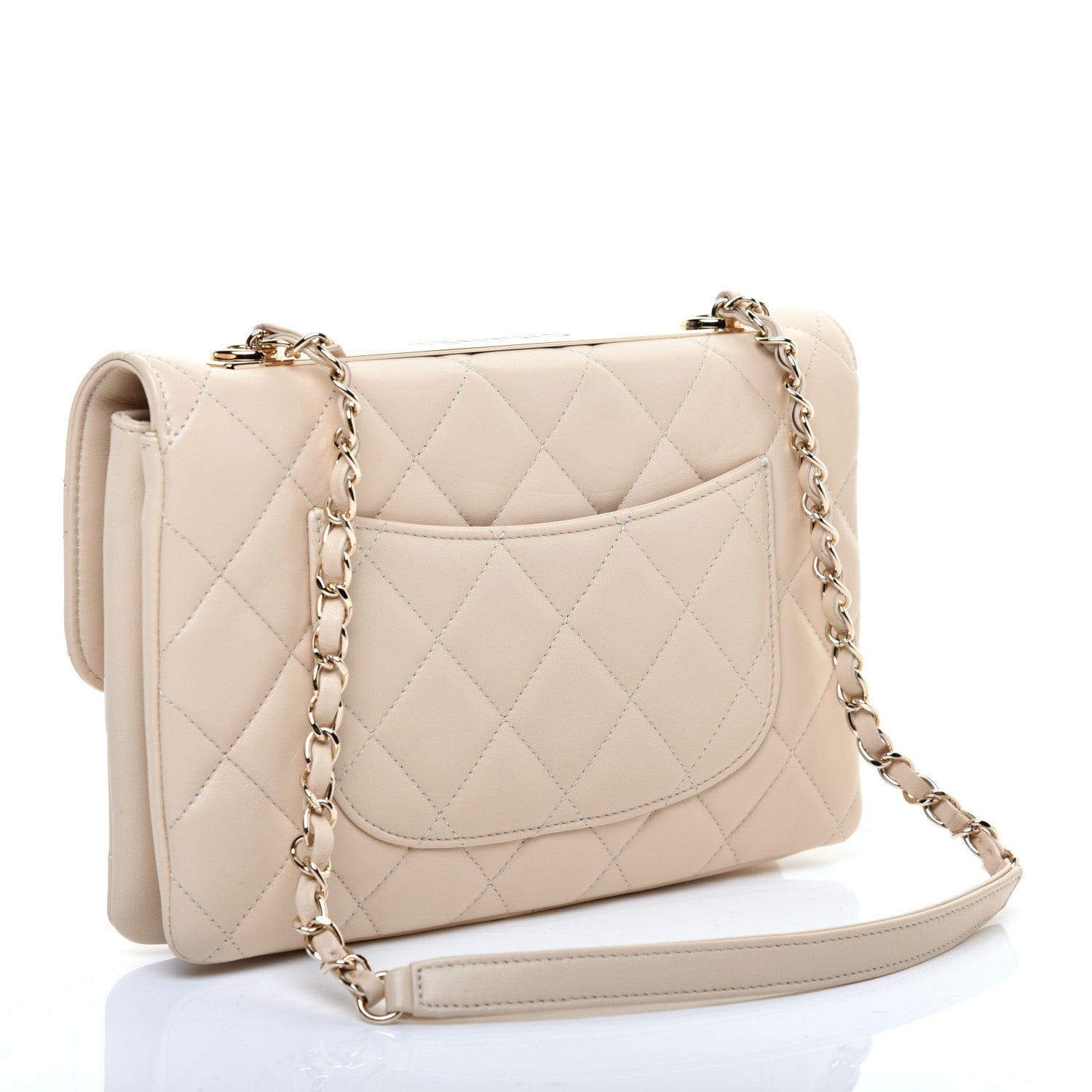 Chanel Lambskin Quilted Medium Trendy CC Flap Light Beige 3 of 11
