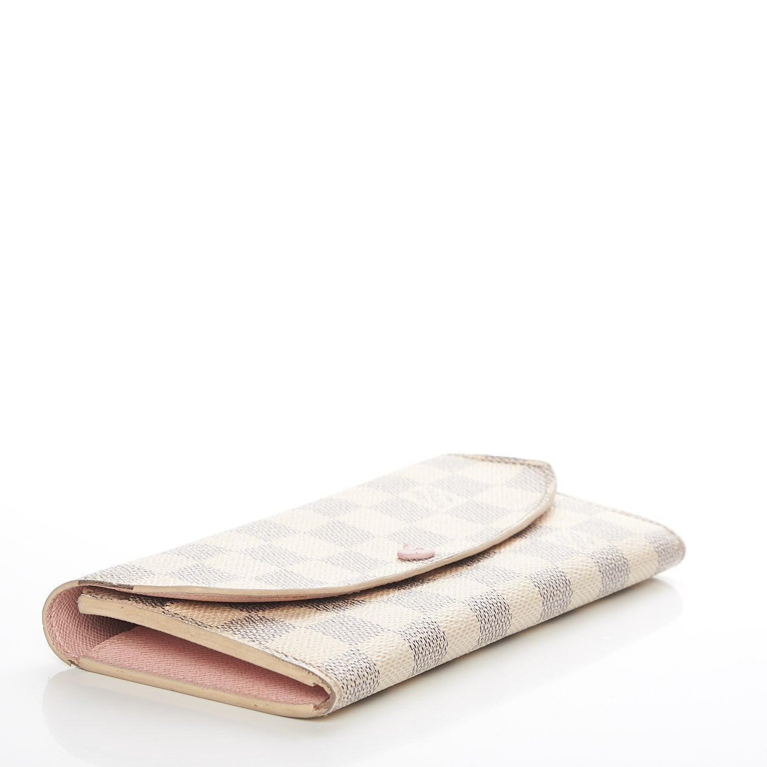 Louis Vuitton Damier Azur Emilie Wallet Rose Ballerine 4 of 15