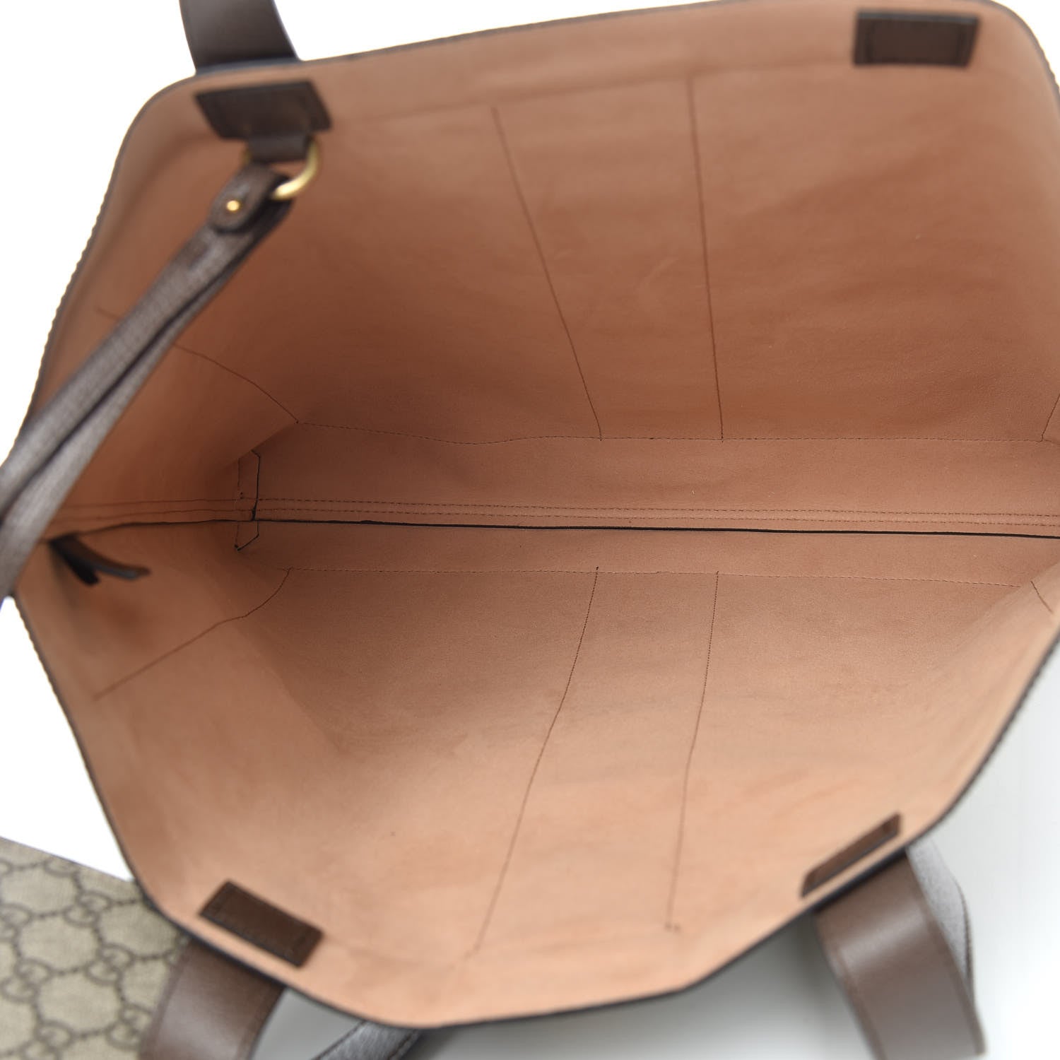 Gucci GG Supreme Monogram Web Large Ophidia Vertical Shopping Tote Brown 7 of 9