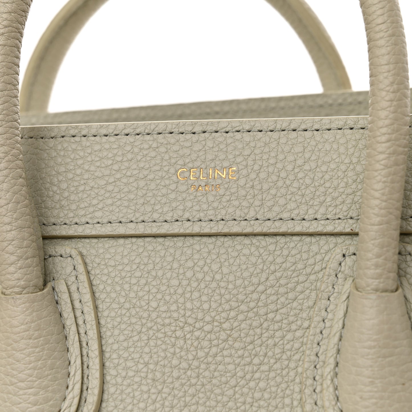 Drummed Calfskin Nano Luggage Vert D'eau
