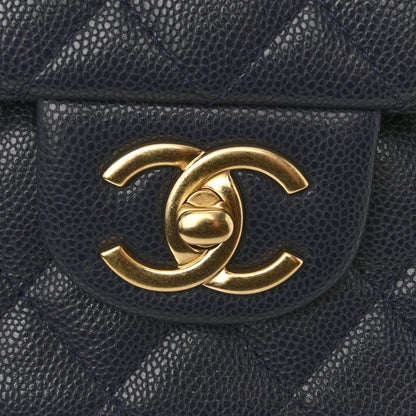 Chanel Caviar Quilted Small Handy CC Flap Navy 11 of 12