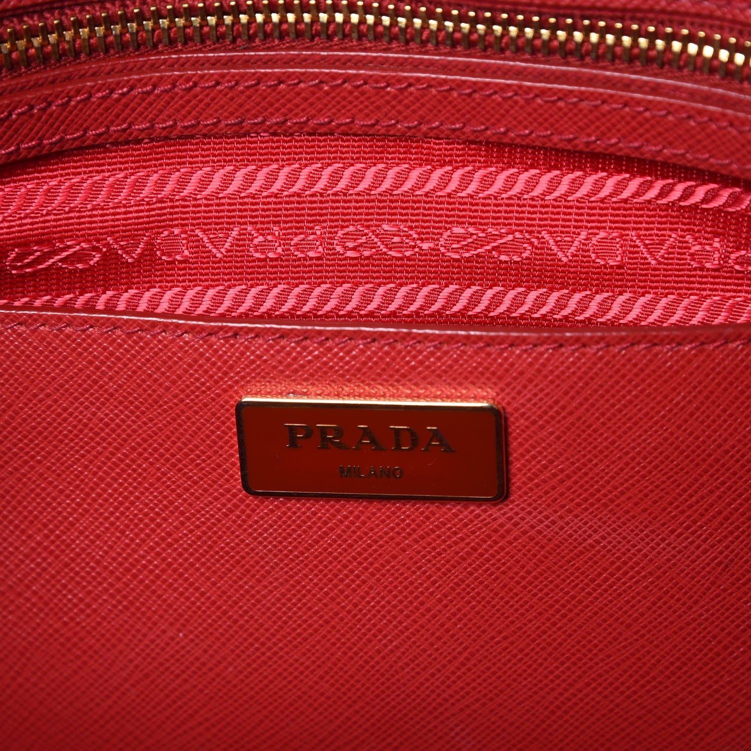Prada Saffiano Lux Large Tote Rosso 6 of 13