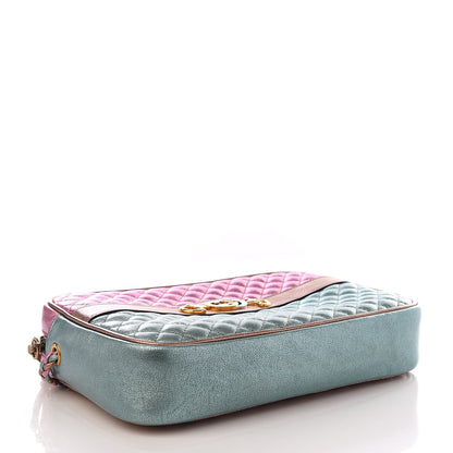 Gucci Laminated Nappa Trapuntata Small Zumi Shoulder Bag Rosa Lago Rame 3 of 8