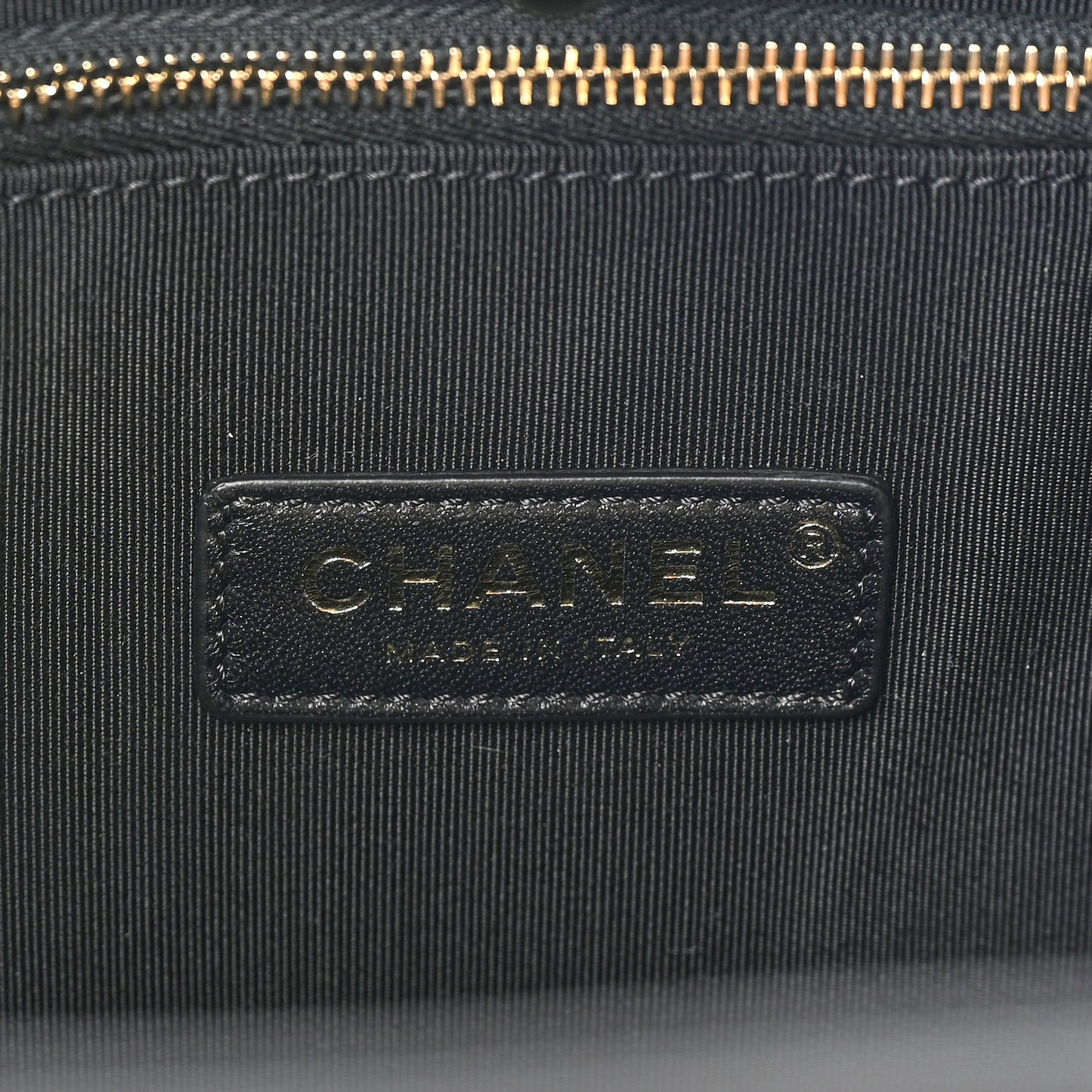 Crumpled Calfskin Quilted 31 Large Shopping Bag Black