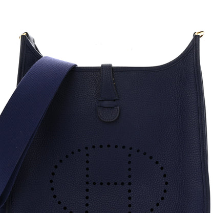 Hermes Taurillon Clemence Evelyne III PM Bleu Encre 8 of 12