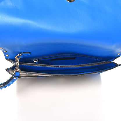 Valentino Garavani Nappa Canvas Camouflage Rockstud Wristlet Clutch Green Blue Fluo 6 of 10