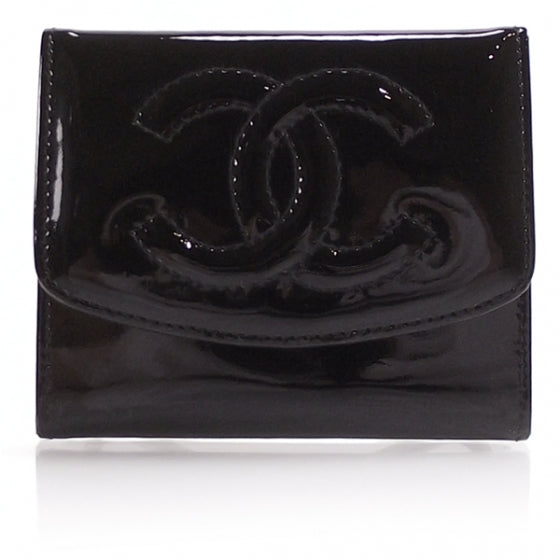 Chanel Patent CC Wallet Black 1 of 9