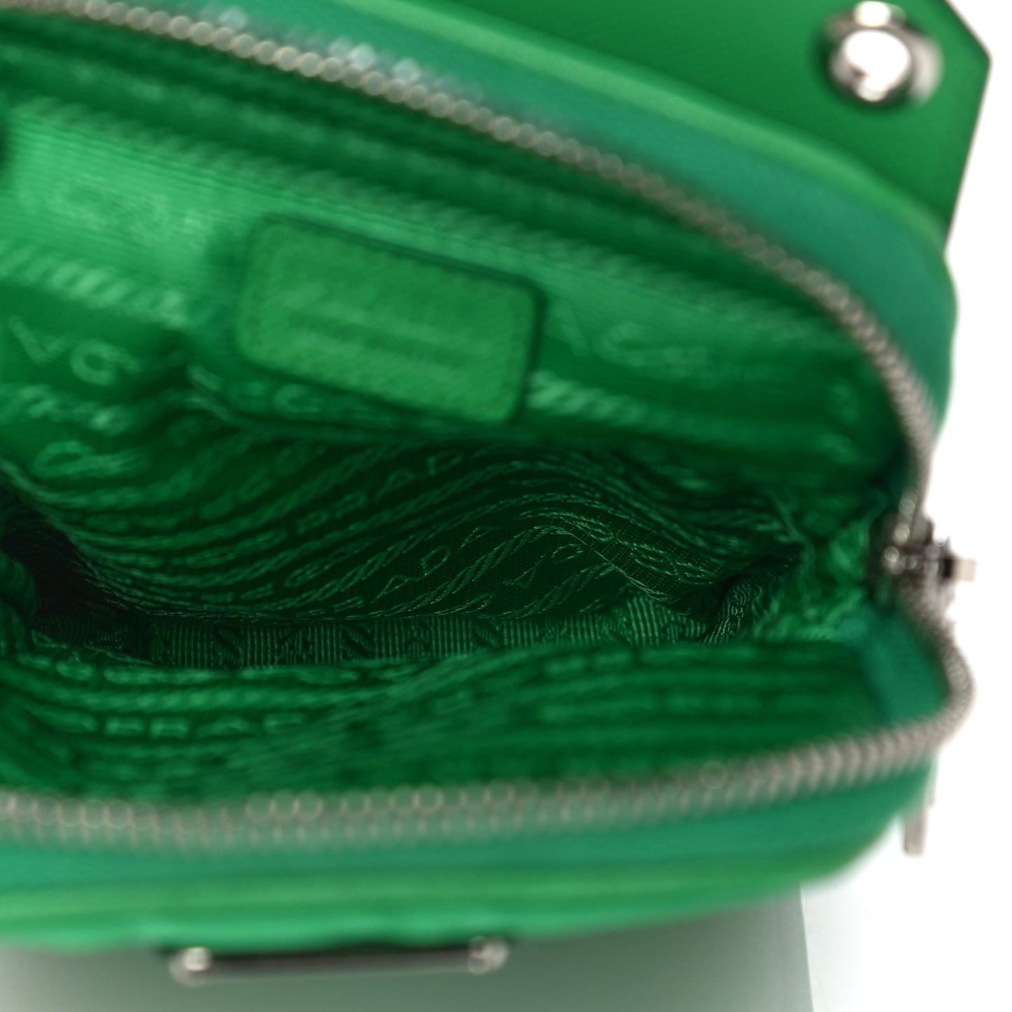 Tessuto Nylon Phone Case Crossbody Bag Menta