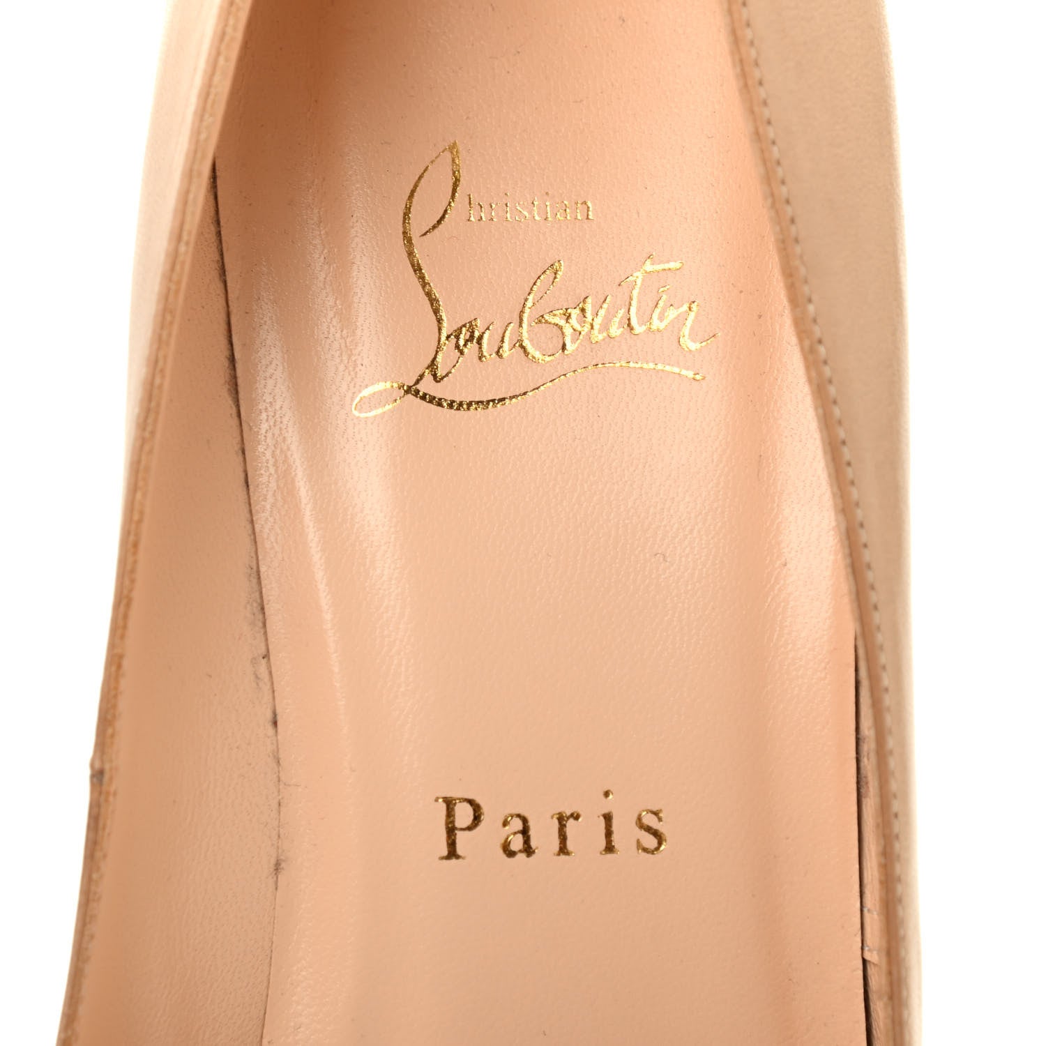 Christian Louboutin Nappa Lady Peep 120 Pumps 40 Nude 7 of 9