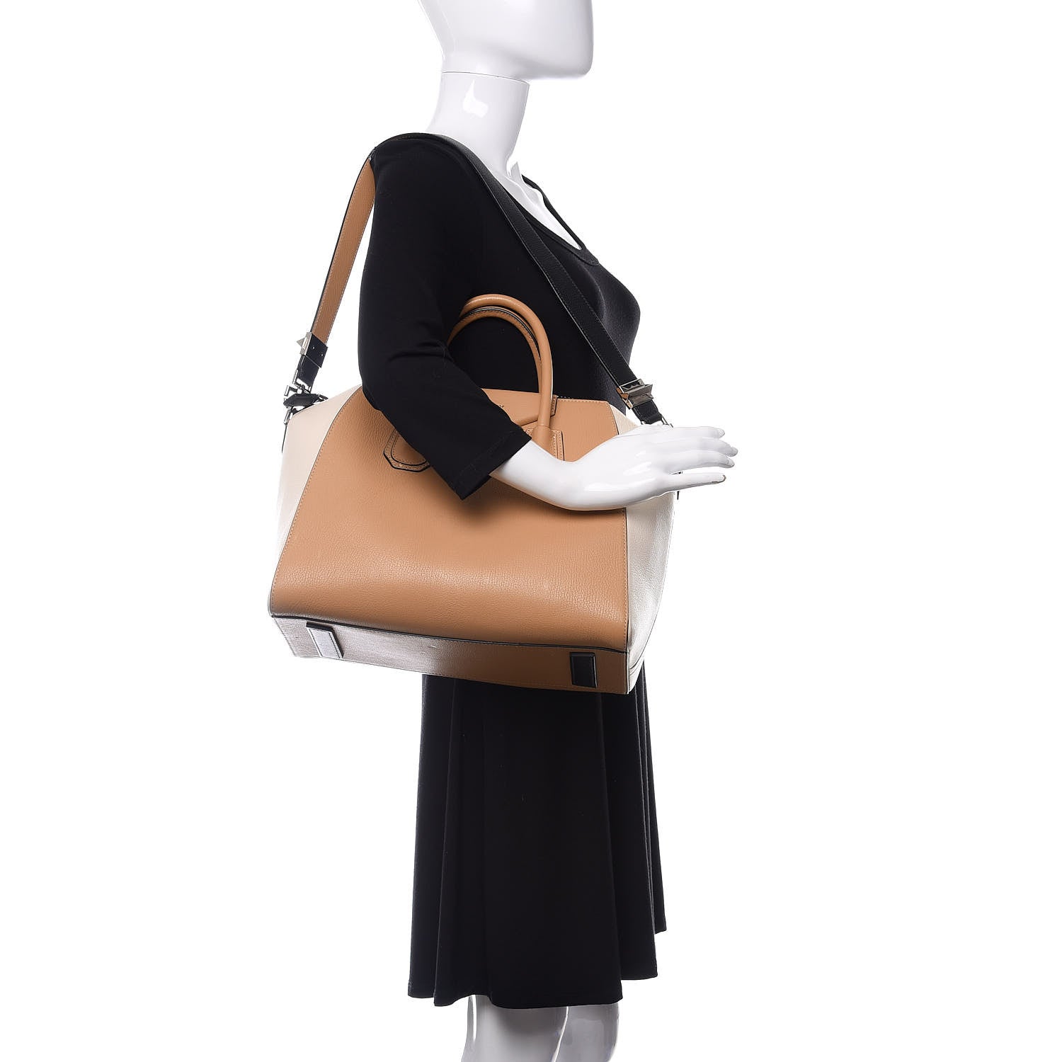 Givenchy Sugar Goatskin Small Bi-Color Antigona Light Beige 2 of 11
