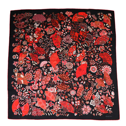 Hermes Cashmere Silk Fleurs et Papillons de Tissus Scarf 140 1 of 4