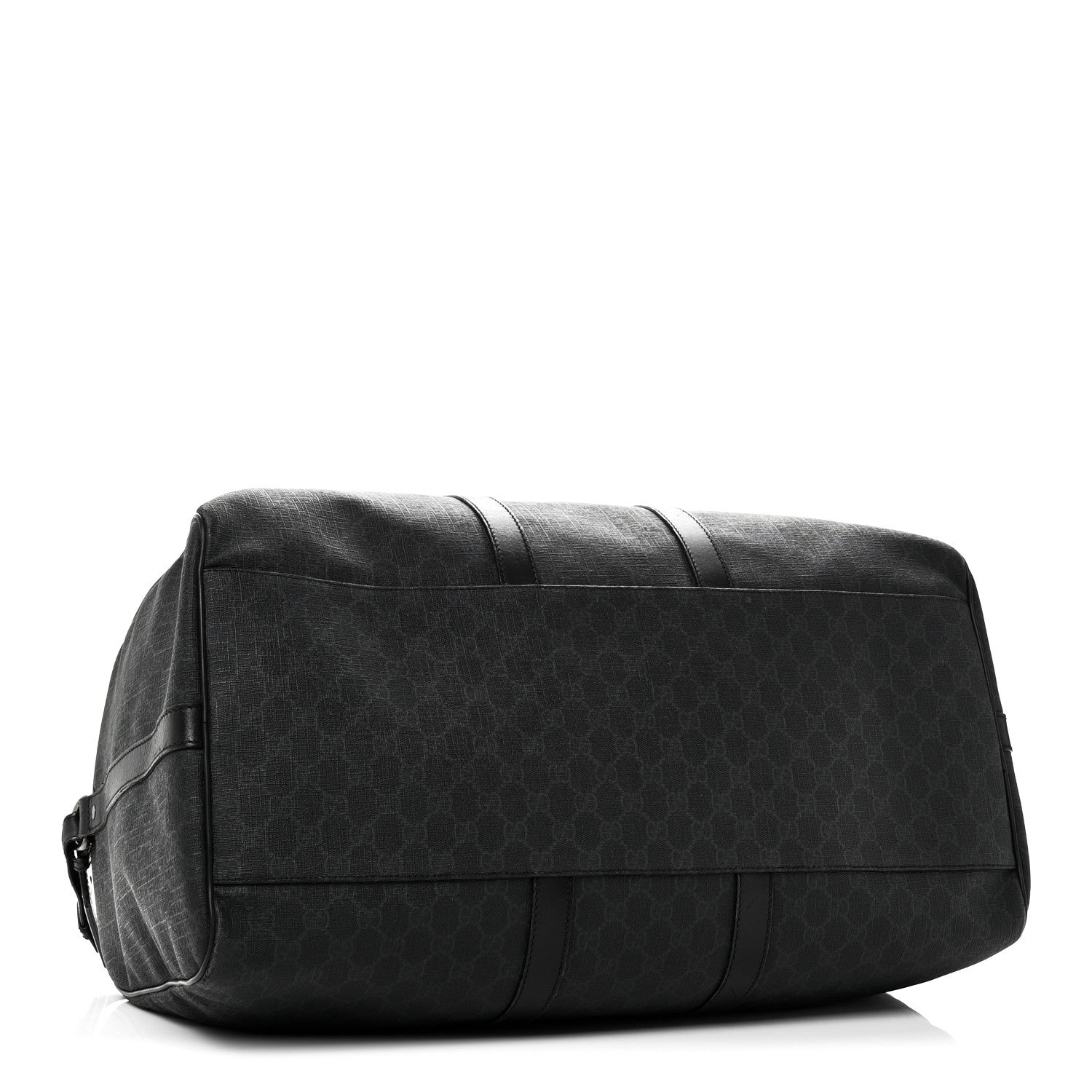Gucci GG Supreme Monogram Medium Carry-On Duffle Bag Black Grey 3 of 9
