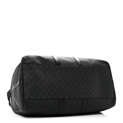 Gucci GG Supreme Monogram Medium Carry-On Duffle Bag Black Grey 3 of 9