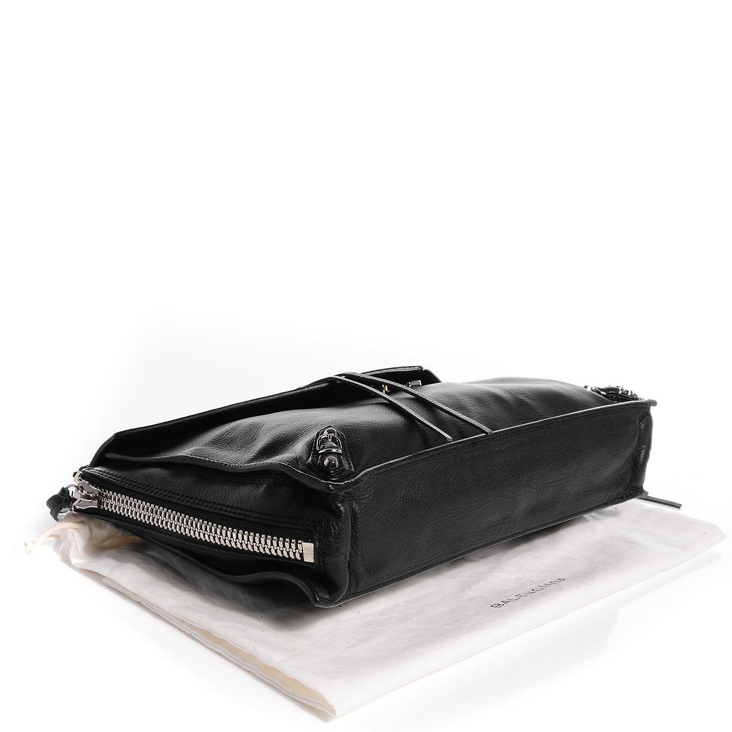 Balenciaga Calfskin Papier Sight Clutch Black 4 of 10