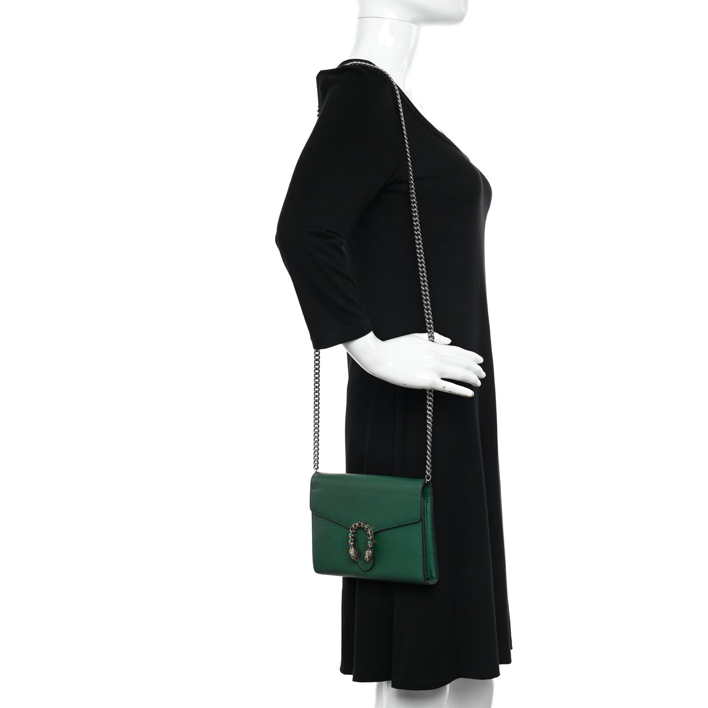 Calfskin Mini Dionysus Chain Wallet Emerald