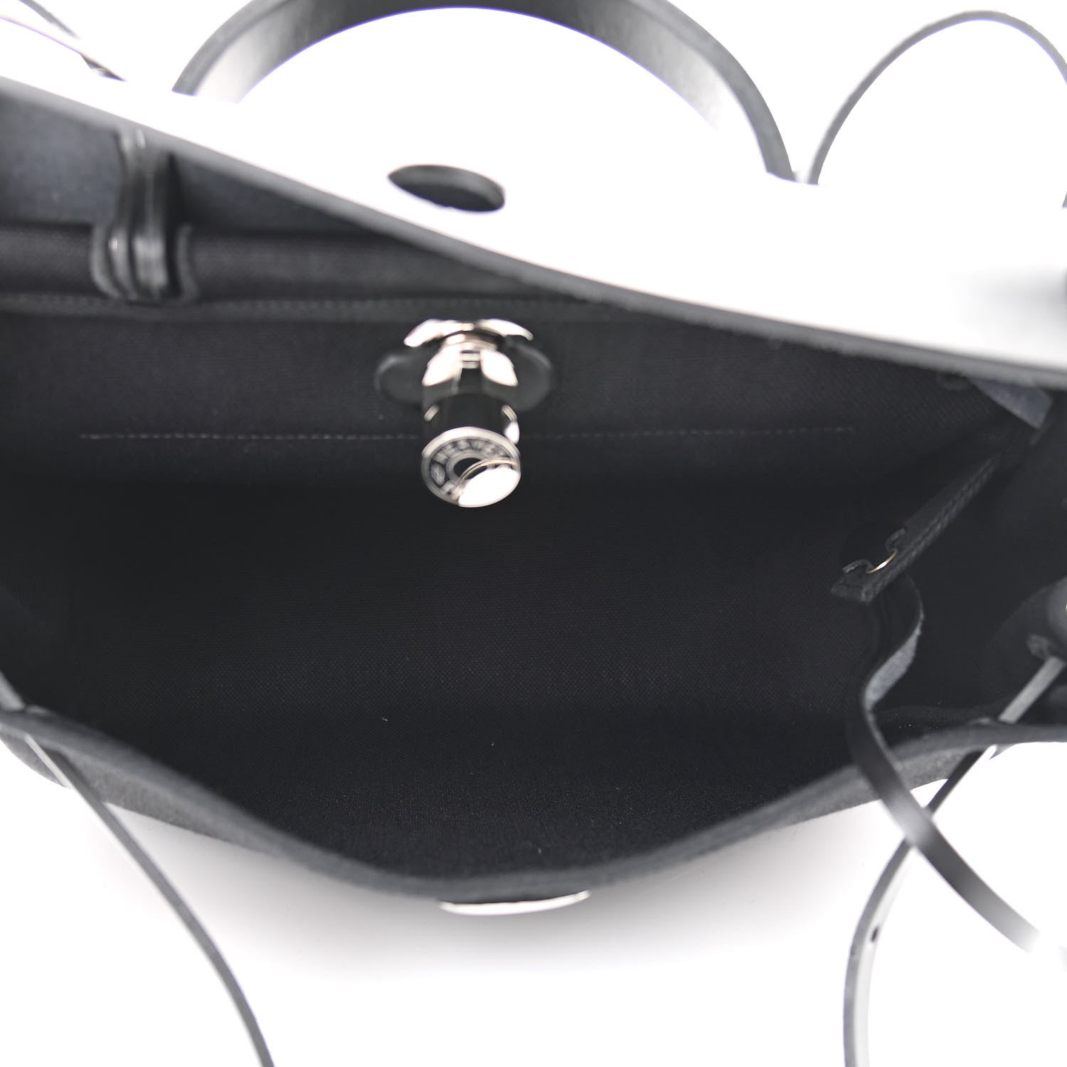 Hermes Military Toile Vache Hunter Herbag Zip Retourne 31 PM Black 6 of 11