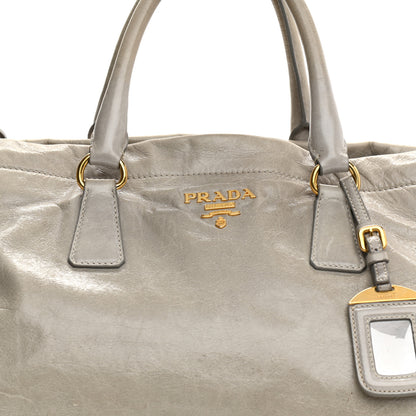 Prada Glace Calfskin Satchel Argilla 13 of 24