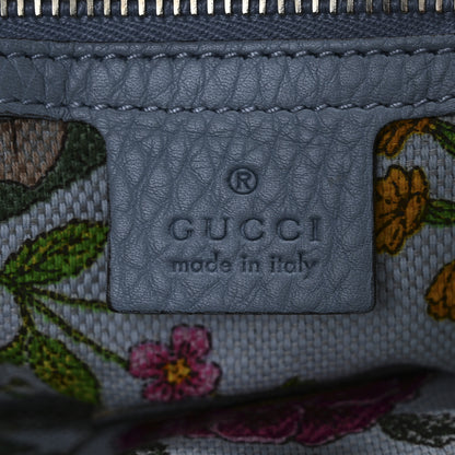 Gucci Pebbled Calfskin Medium Bamboo Shopper Tote Light Blue 7 of 13