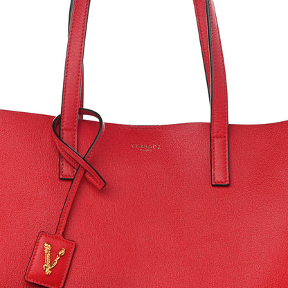 Versace Calfskin Virtus Tote Red 8 of 10