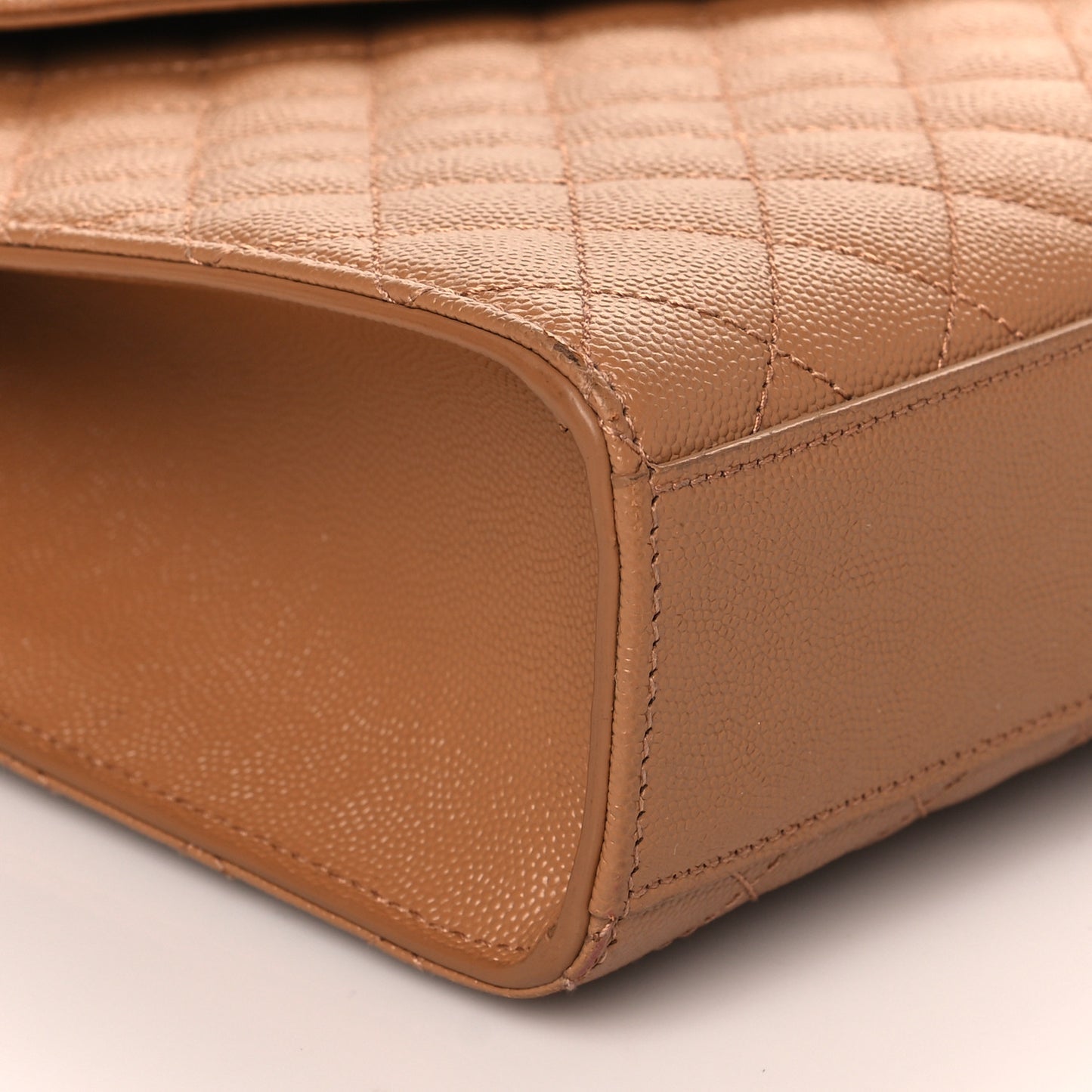 Grain De Poudre Textured Mixed Matelasse Triquilt Large Monogram Satchel Naturel