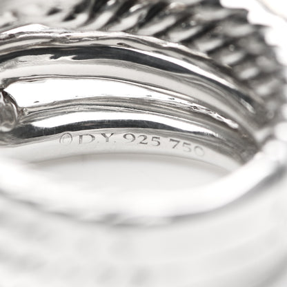 David Yurman Sterling Silver 18K Yellow Gold Diamond Loop Labyrinth Ring 51 5.75 4 of 4
