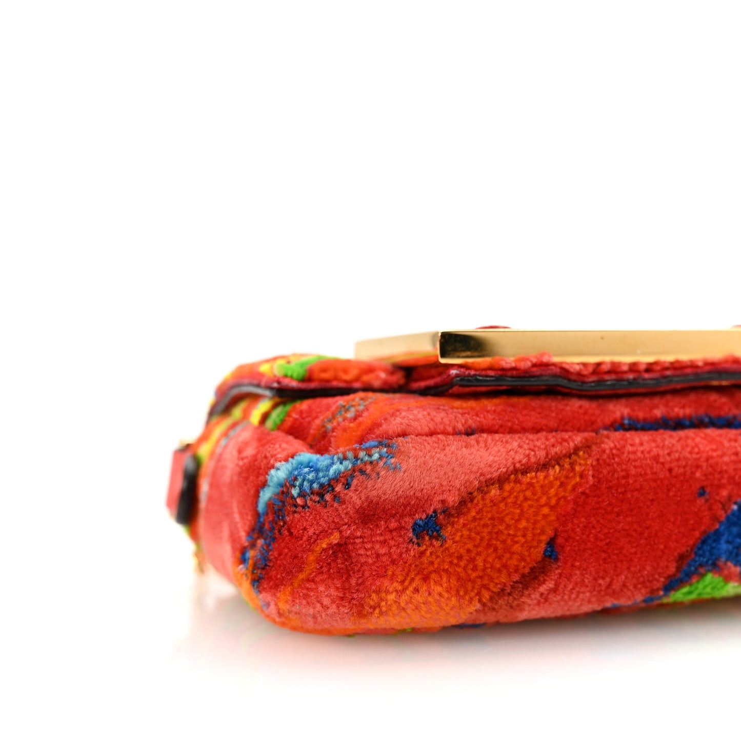 Velvet Tappetino Marble Nano Maxi Buckle Baguette Charm Rosso Multicolor