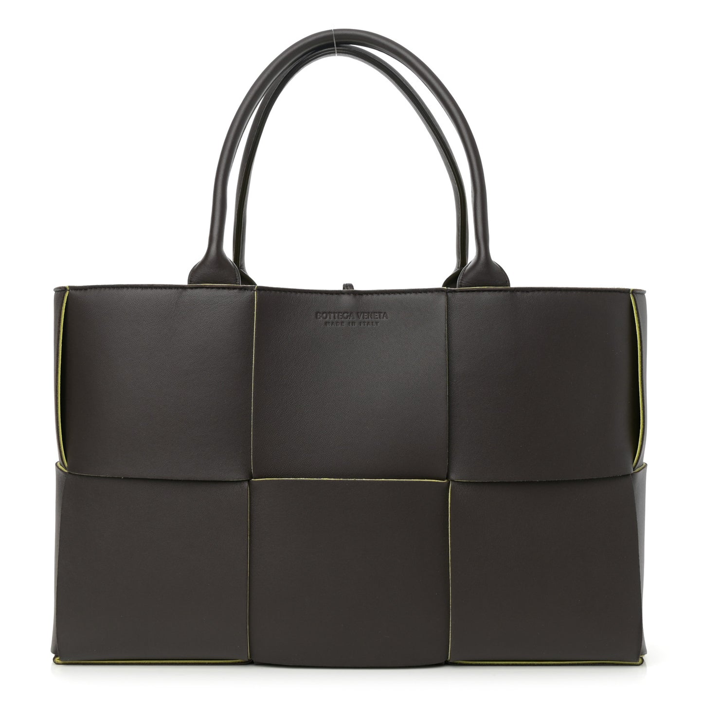 Nappa Maxi Intrecciato Medium Arco Tote Fondant Kiwi