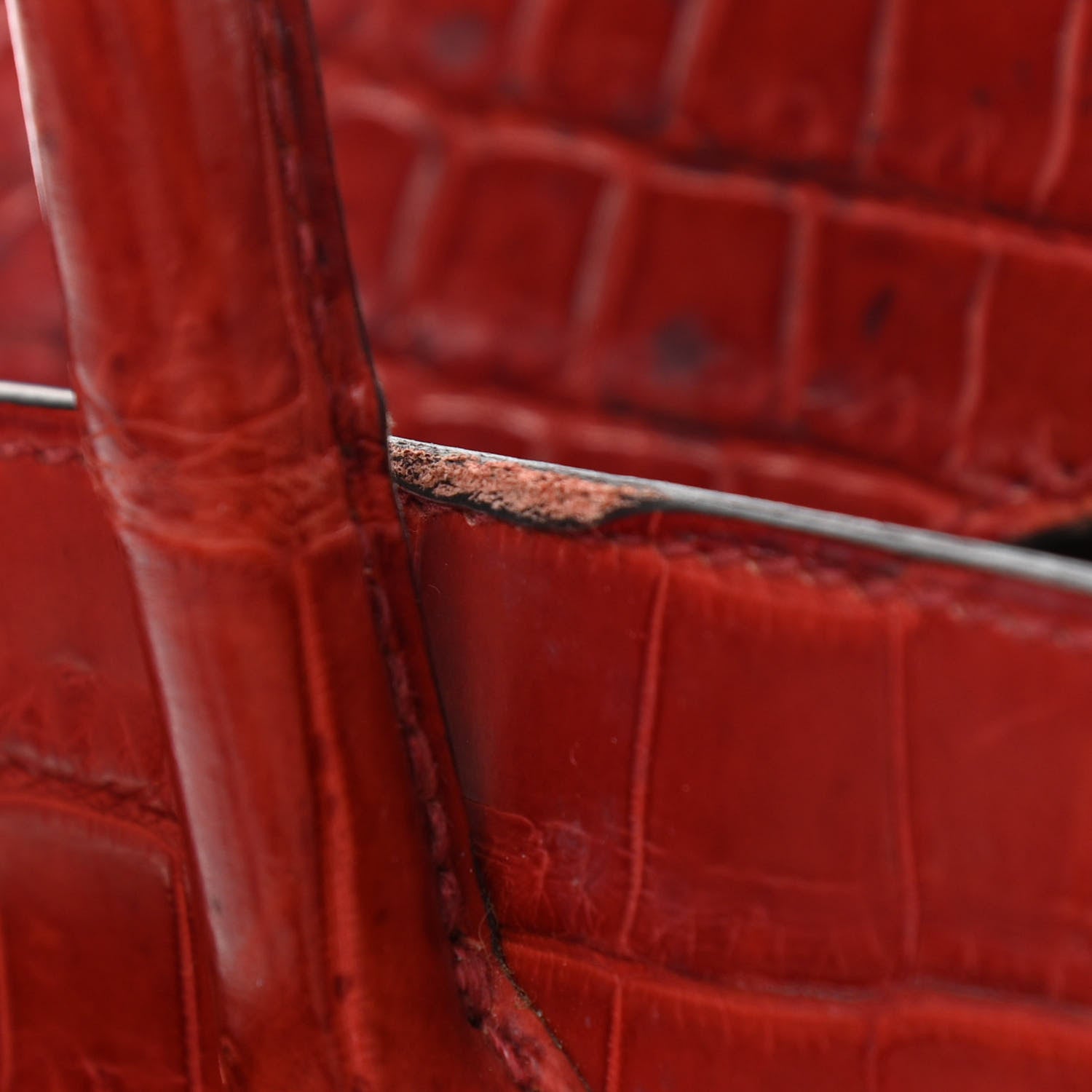 Hermes Matte Porosus Crocodile Birkin 30 Rouge H 12 of 17