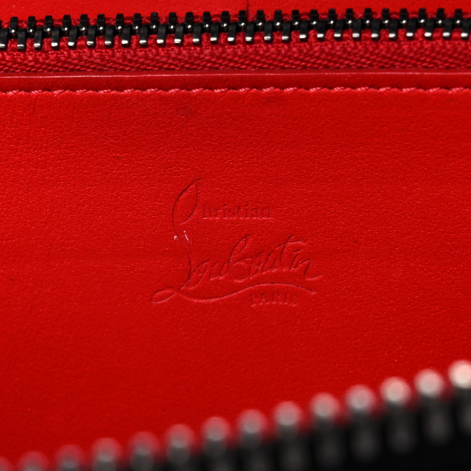 Christian Louboutin Calfskin Panettone Spiked Zip Around Wallet Black 6 of 13