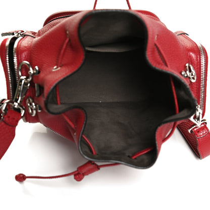 Fendi Cuoio Romano Selleria F is Fendi Grande Mon Tresor Pocket Bucket Bag Rosso 5 of 17