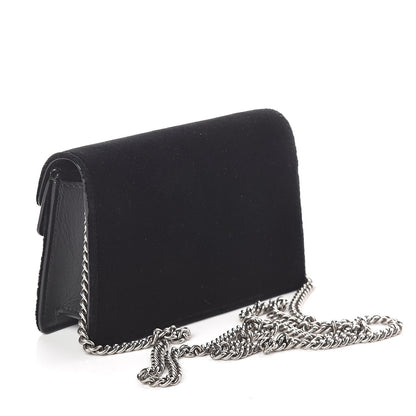 Gucci Velvet Super Mini Dionysus Shoulder Bag Black 3 of 9