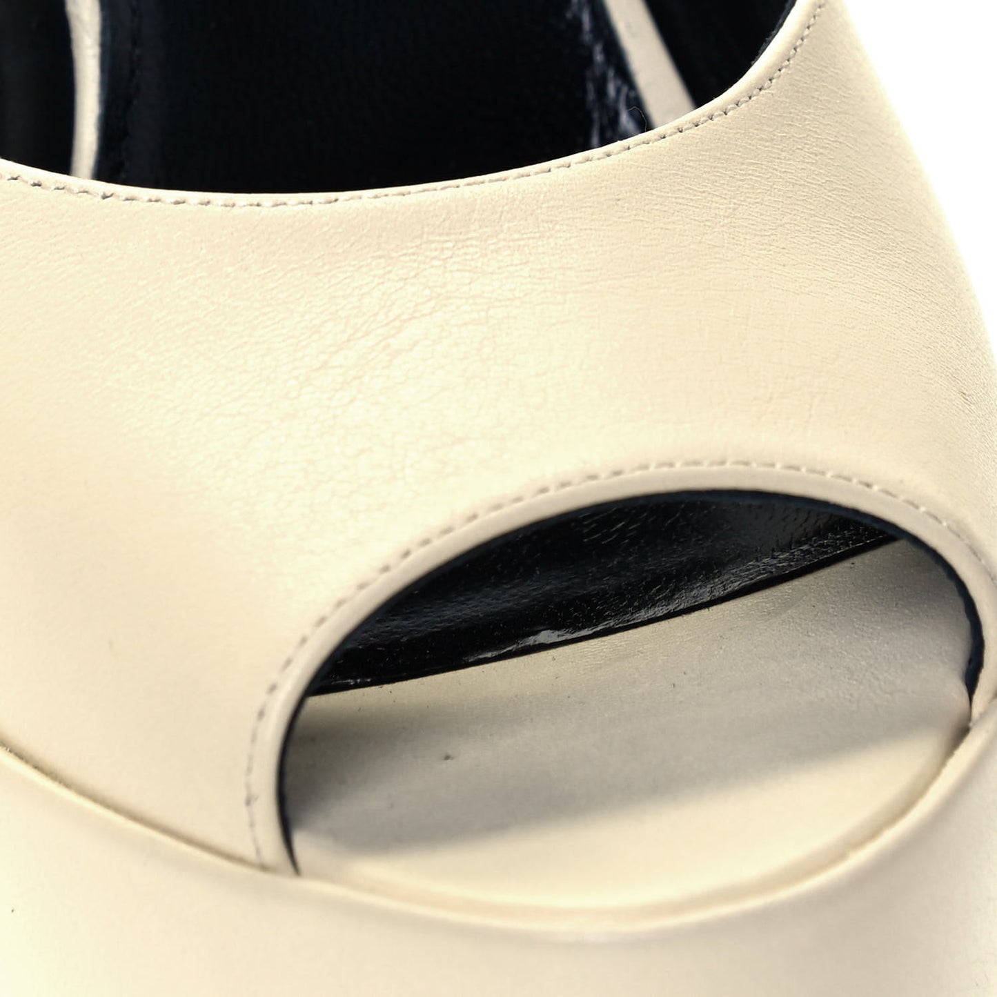 Goatskin Belfagor Platform Sandals 36.5 Pearl