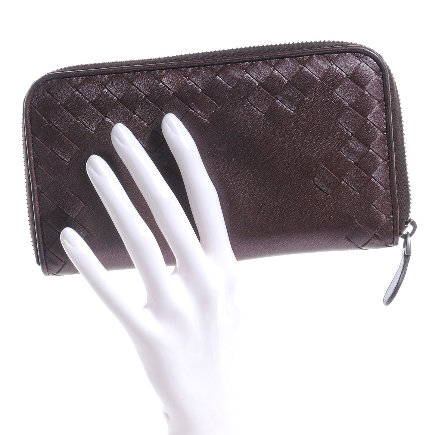 Nappa Intrecciato Zip Around Wallet