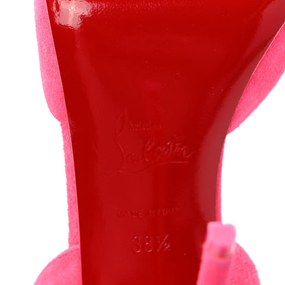 Christian Louboutin Veau Velours O Kate Slingback 100 Pumps 38.5 Poupidou 6 of 9