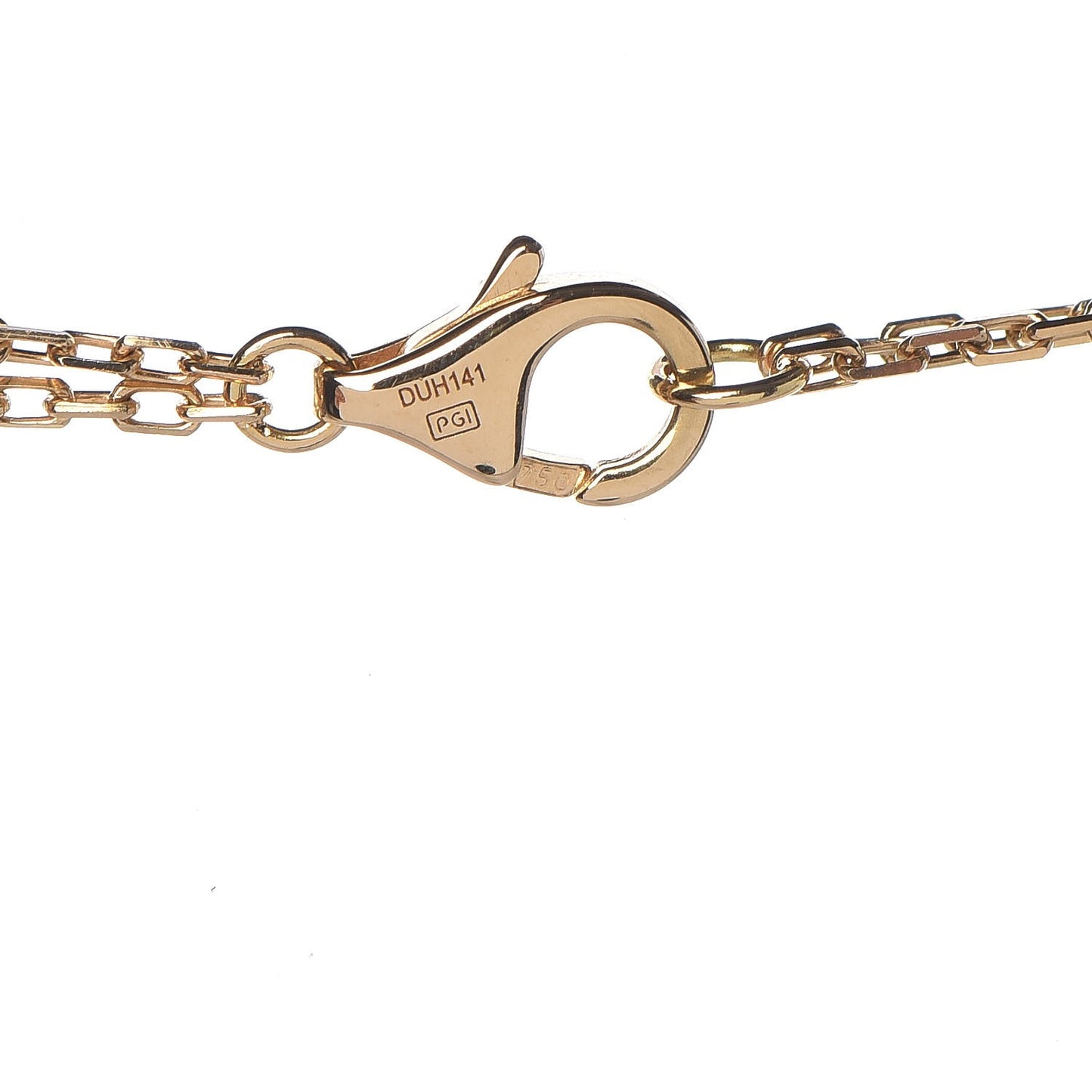 18K Yellow Gold 2 Diamond LOVE Necklace