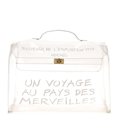 Hermes Vinyl Souvenir De L'Exposition Kelly Transparent 1 of 10