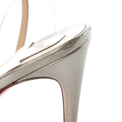 Christian Louboutin PVC Specchio Spikoo 100 Pumps 38.5 Light Gold 6 of 10