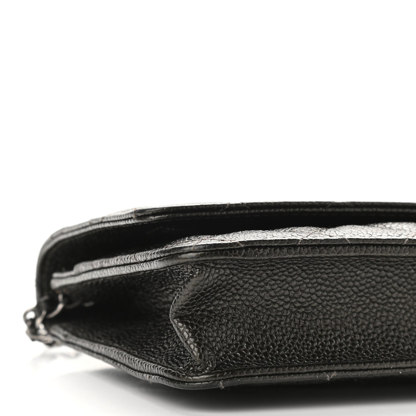 Caviar Quilted Wallet On Chain WOC Dark Green