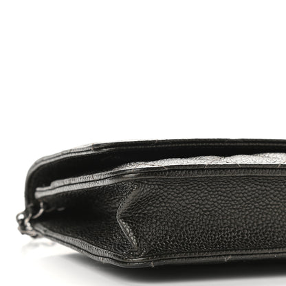 Chanel Caviar Quilted Wallet On Chain WOC Dark Green 8 of 9