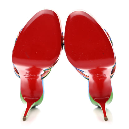Christian Louboutin Kid Laminato Multitaski Alta 120 Sandals 41 Multi Lin Confettis 5 of 8