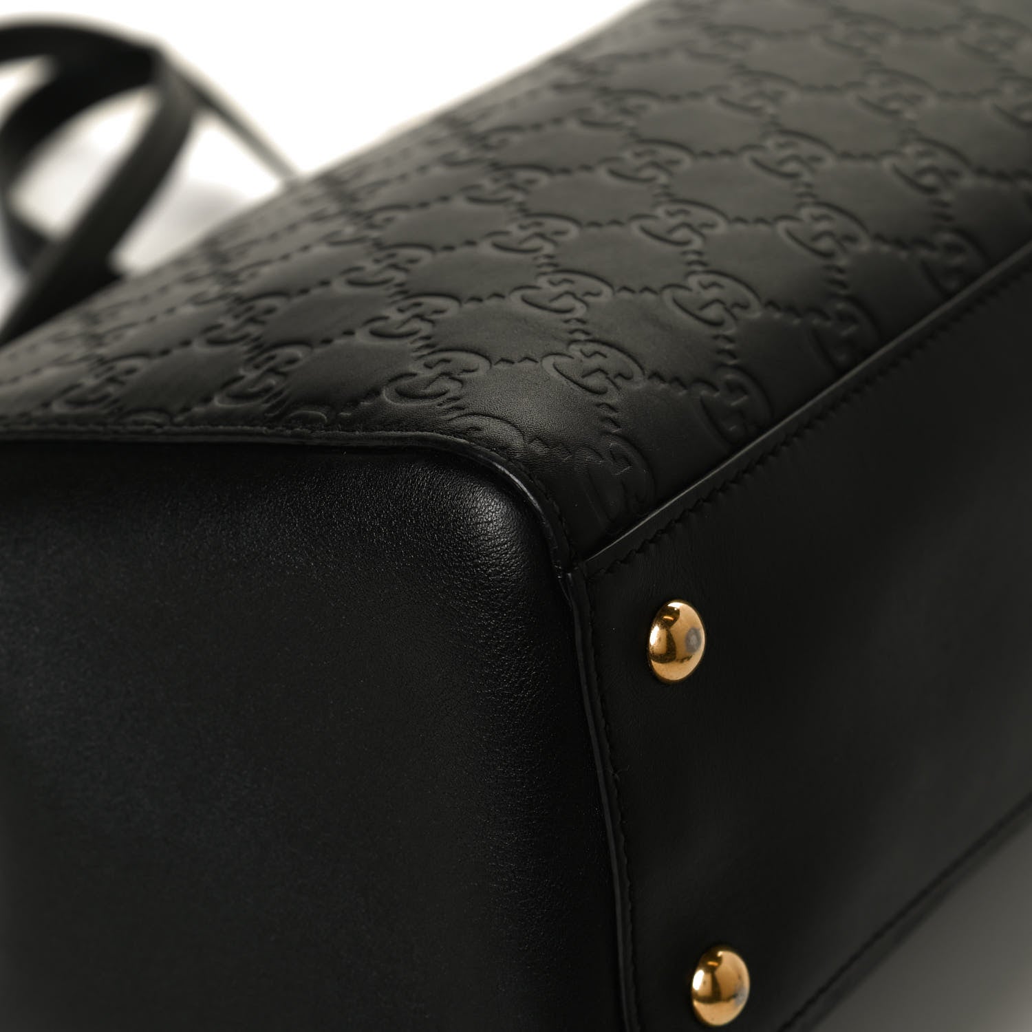 Gucci Guccissima Signature Medium Shoulder Tote Bag Black 12 of 13