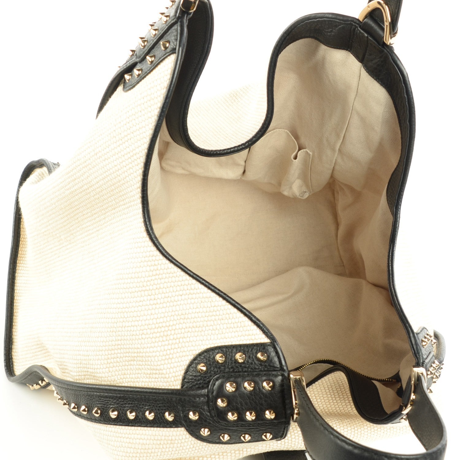 Gucci Straw Large Soft Stirrup Shoulder Bag White 5 of 7