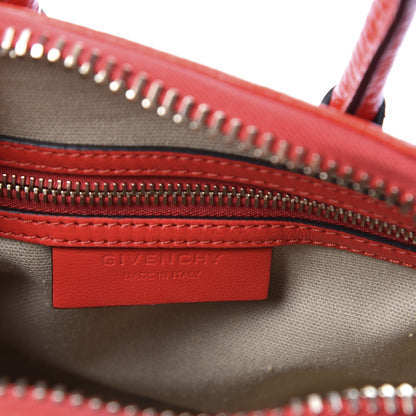 Givenchy Calfskin Crocodile Embossed Mini Antigona Red 9 of 11