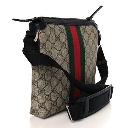 Gucci GG Supreme Monogram Web Messenger Bag Black 2 of 8
