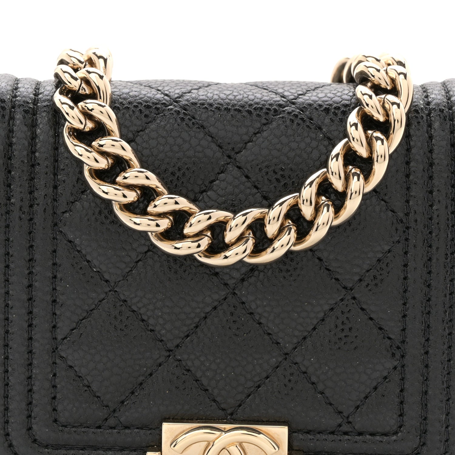 Chanel Caviar Quilted Boy Flap Waist Belt Bag Black 8 of 10