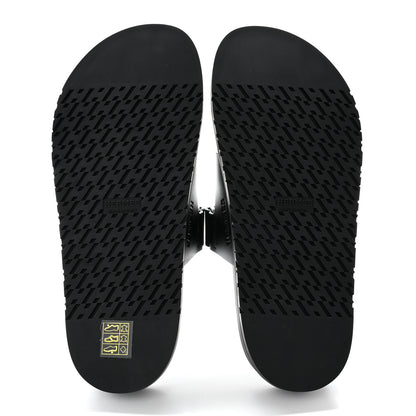 Hermes Calfskin Womens Chypre Sandals 39 Black 5 of 12