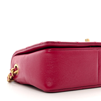 Chanel Caviar Quilted Small Fashion Therapy Flap Bag Dark Pink 9 of 10