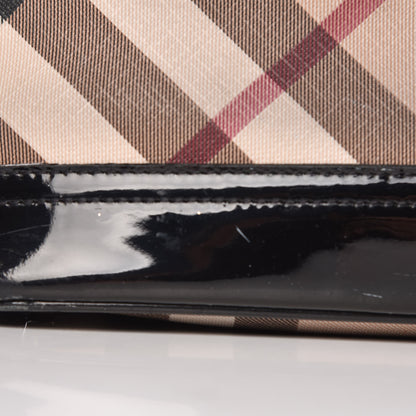 Burberry Patent Supernova Check Tote Black 23 of 30
